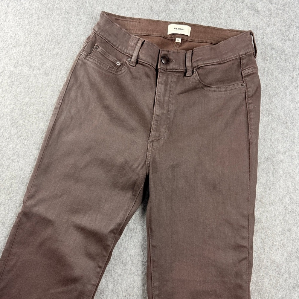 DL1961 Womens 26X26 Bridget Cropped‎ High Rise Instasculpt Boot Raw Hem Brown